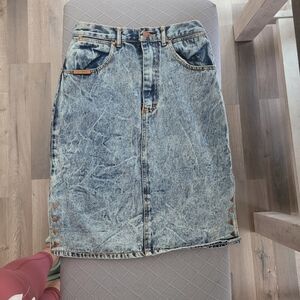 Gitano Distressed Vintage Jean Skirt Size 10